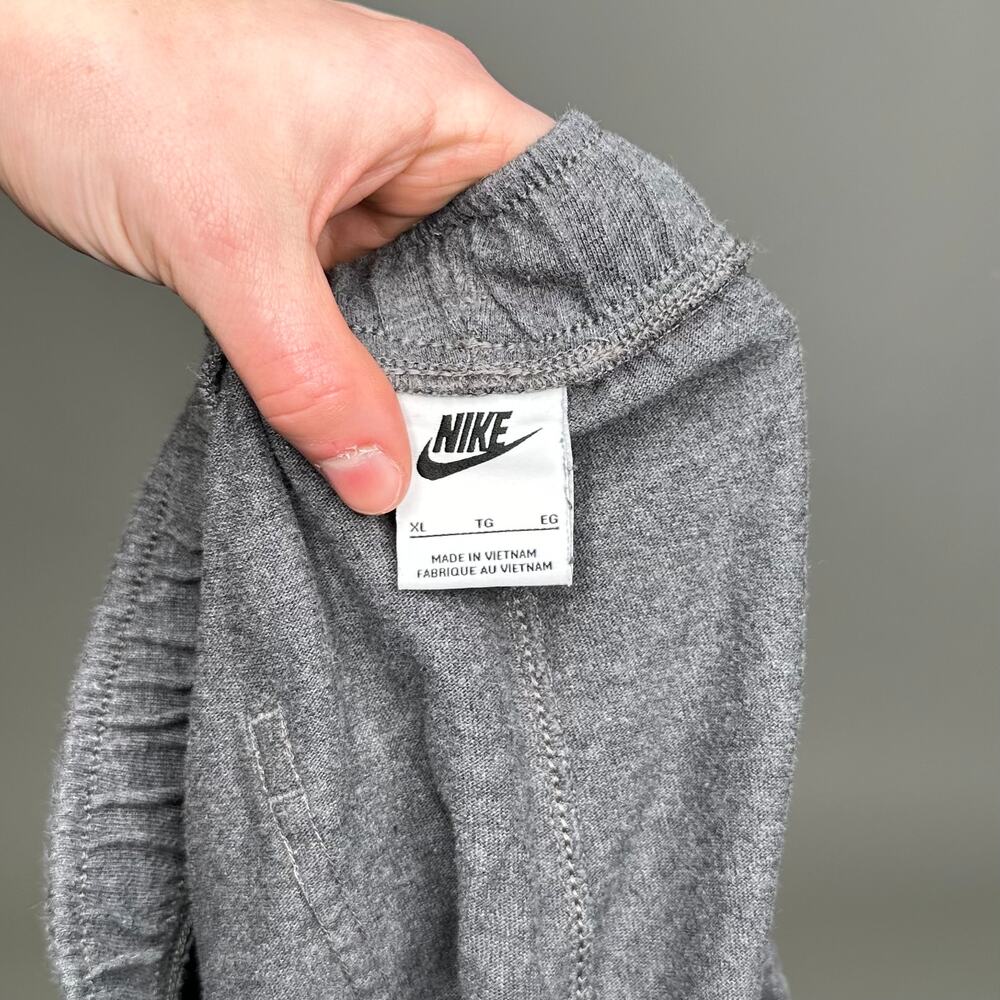 Vintage Y2K Nike Sweatpants Mens XL Dark Grey White Swoosh Cotton Joggers - Picture 4 of 4